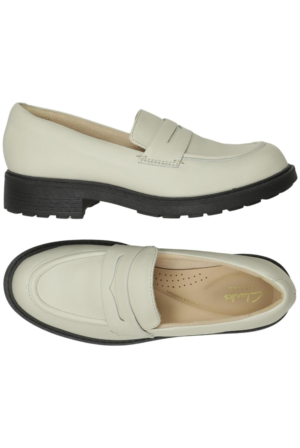 Clarks Women's Half Shoe Cream White EU 38 2