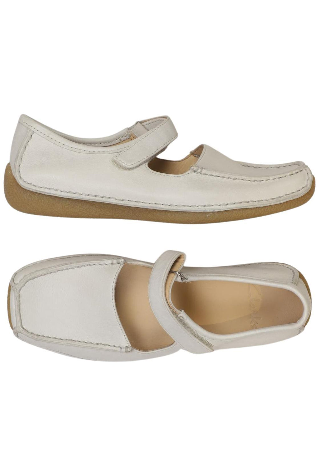 Clarks Women's Half Shoe White EU 37.5 2