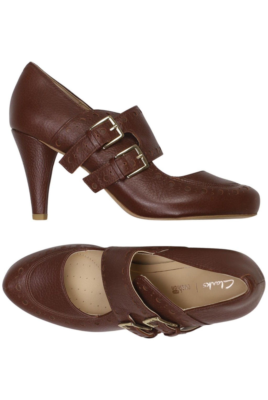 Clarks Damen Pumps Braun EU 40 Leder 2