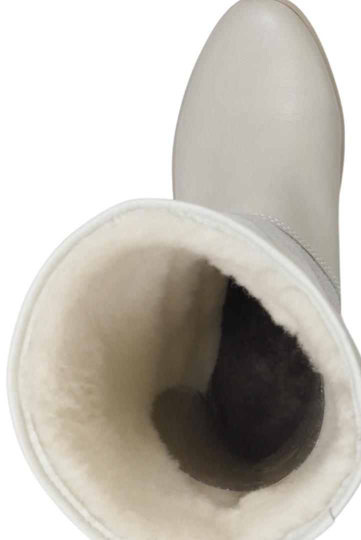 Clarks Women's Boots Cream White EU 38.5 Leather 3
