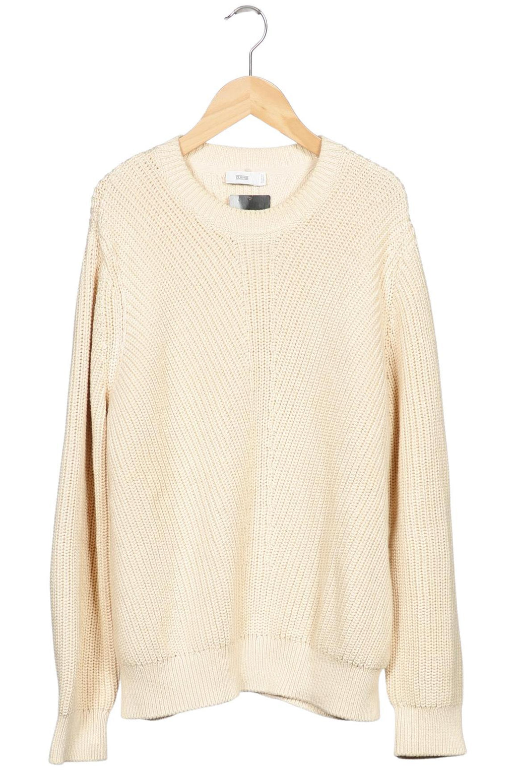 Closed Women's Pullover Cream White M Cotton 5