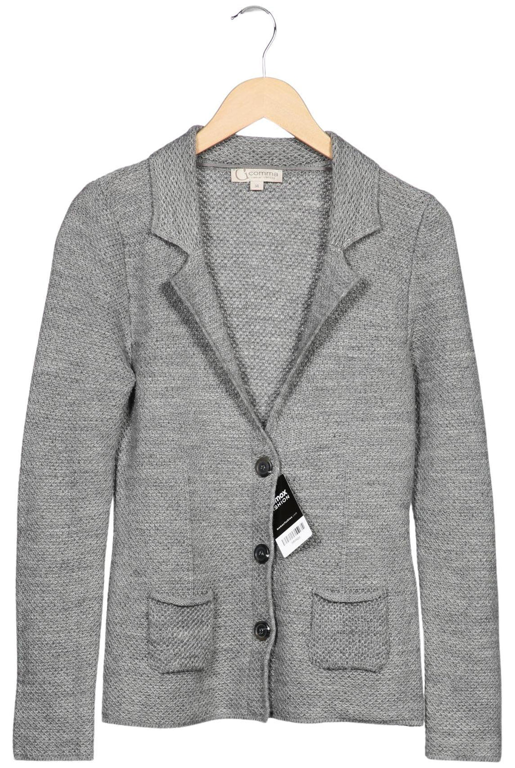 Comma Damen Strickjacke Grau Gr. EU 34 4