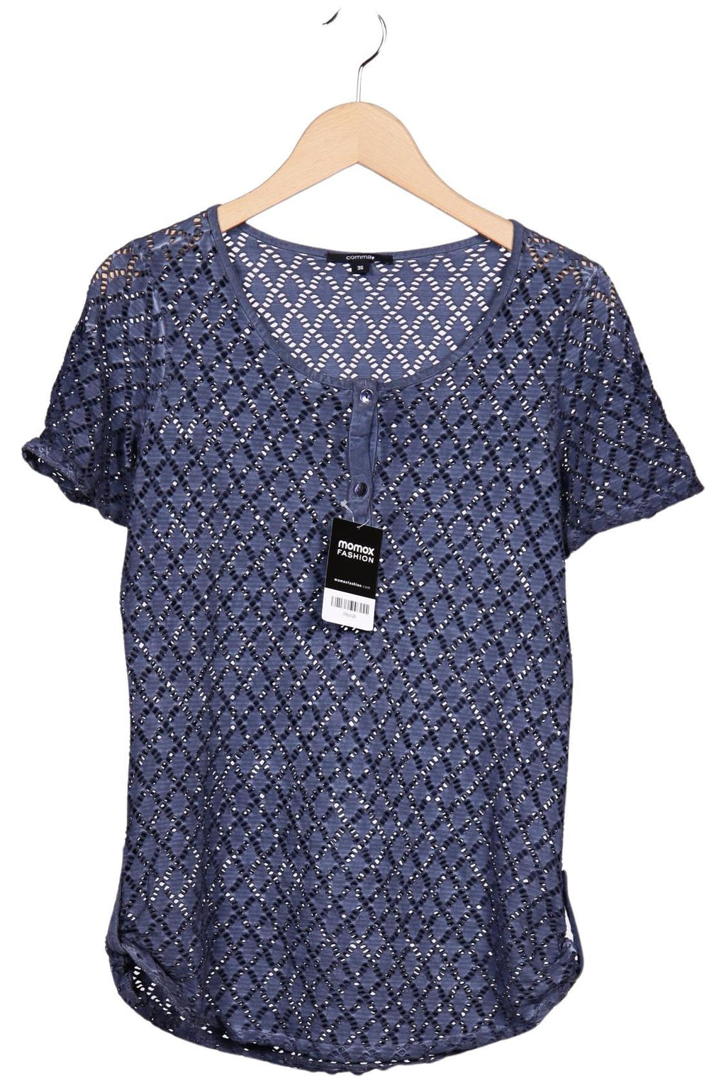 Comma Women T-Shirt Blue EU 36 9