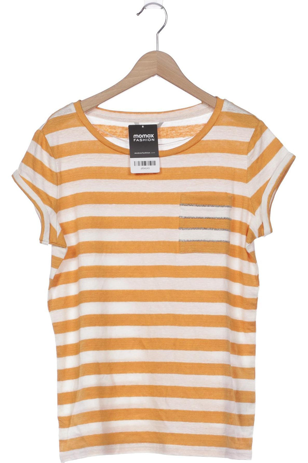 Comma Women's T-Shirt Yellow EU 34 Linen Elastane 3