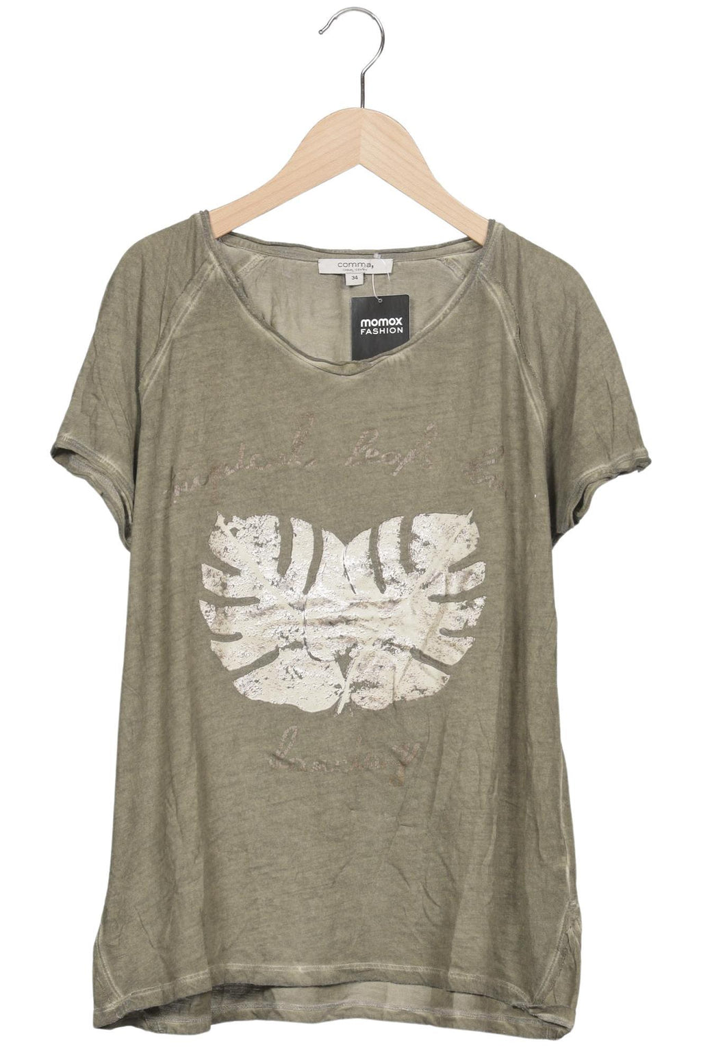 Comma T-shirt Femme Vert EU 34 3