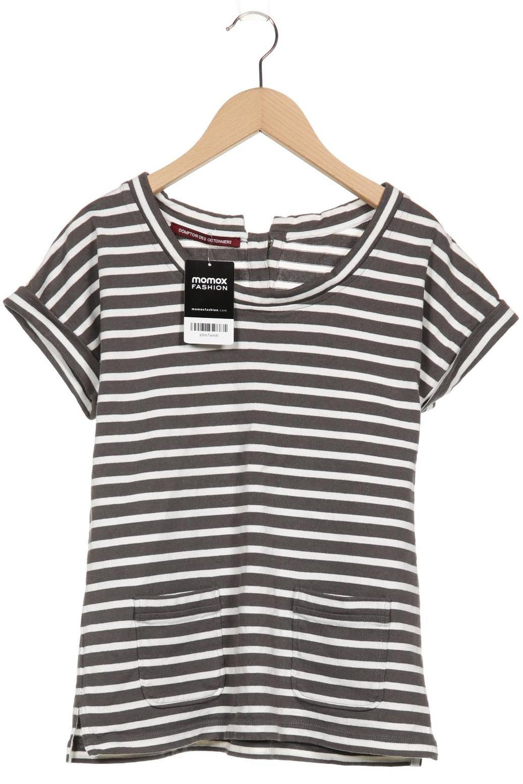Comptoir des Cotonniers Damen T-Shirt Grau L Baumwolle 4
