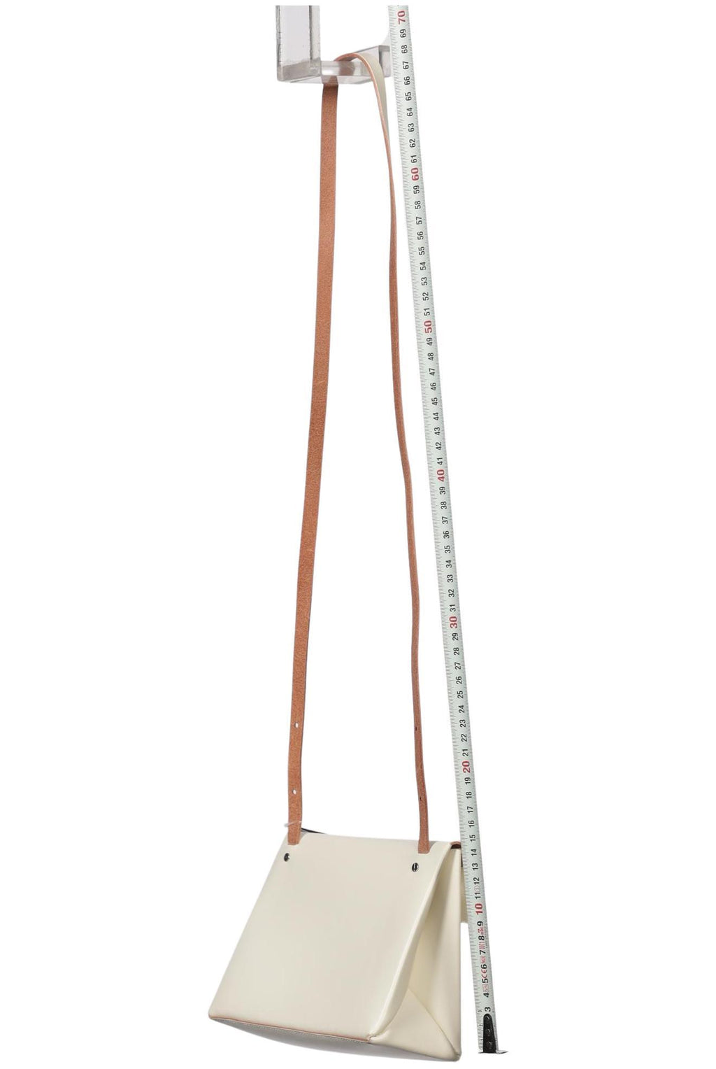 COS Small Leather Handbag Cream White 3