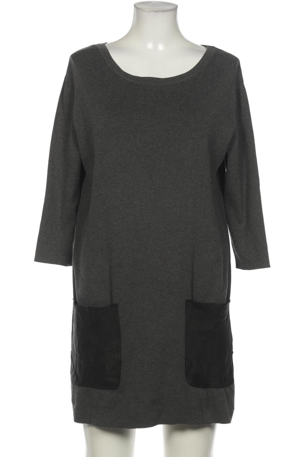 COS Damen Dress Gray S Leather Cotton 4