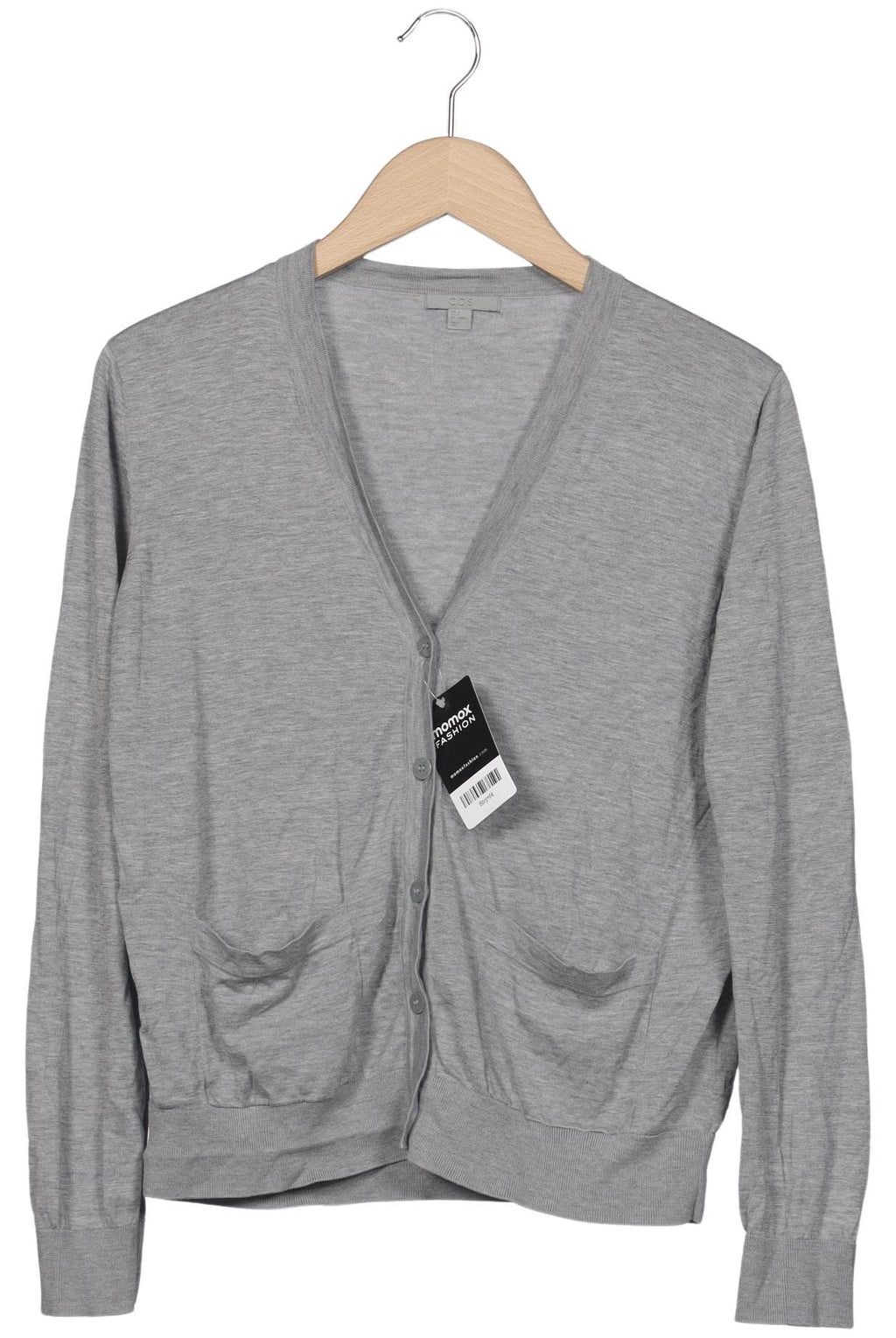 COS Knit Cardigan Gray M Cotton Silk 2