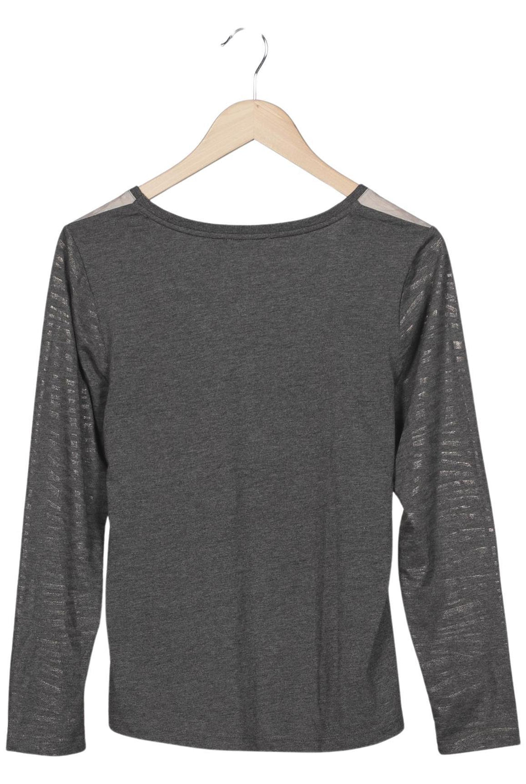  Cream Women Long Sleeve Shirt Gray M 5