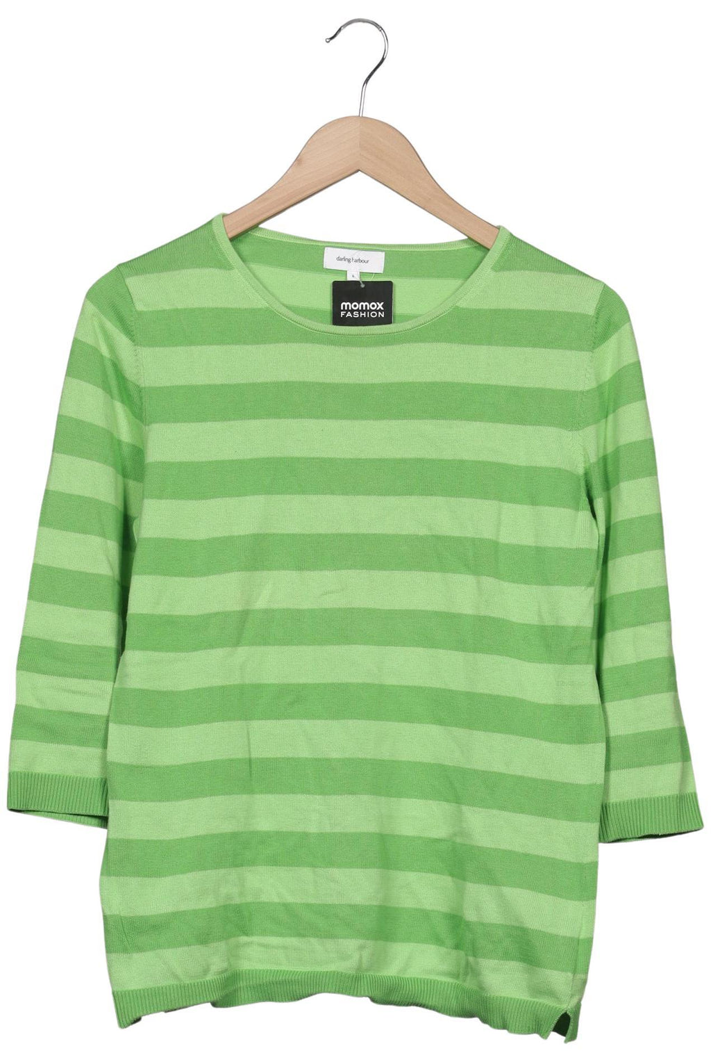 darling harbour Women's Sweater Light Green L Cotton 3
