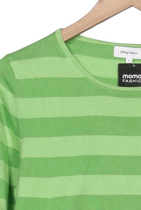 darling harbour Women's Sweater Light Green L Cotton 5
