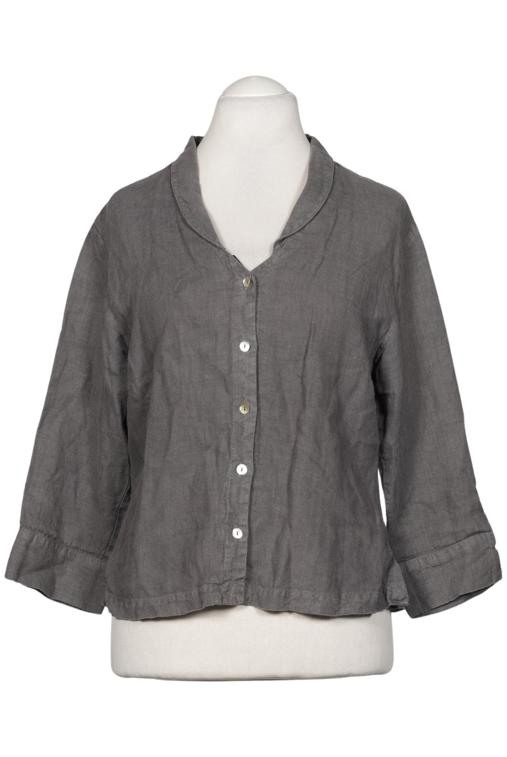 Deerberg Damen Bluse Grau Gr. L Leinen 2