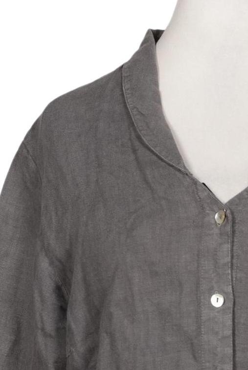 Deerberg Damen Bluse Grau Gr. L Leinen 4