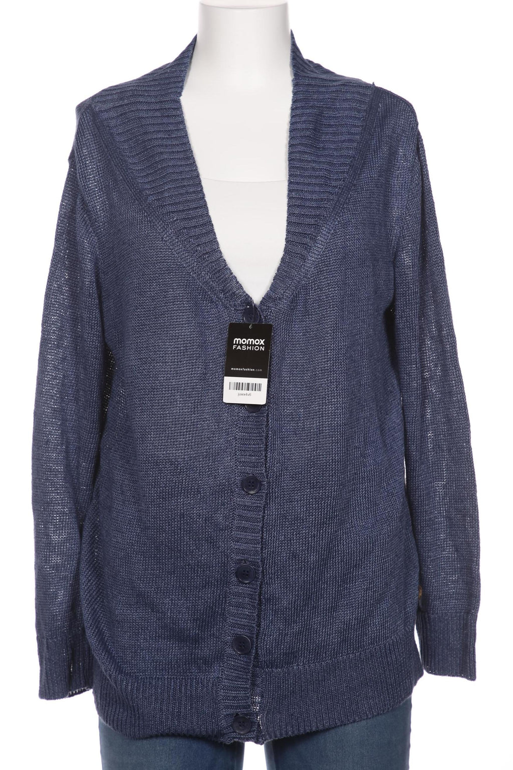 Deerberg Knit Jacket Navy Blue M Linen 4