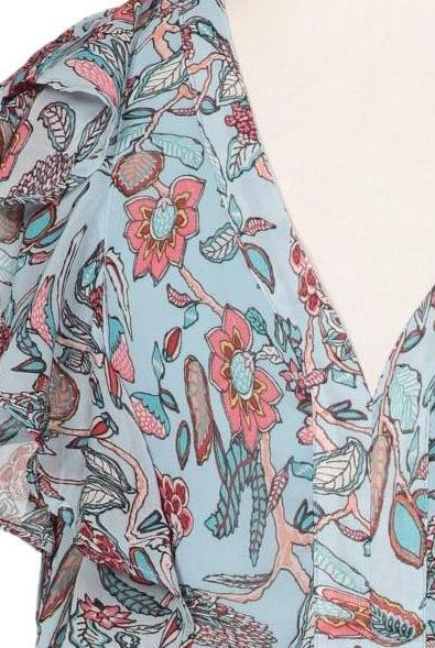 Desigual Damen Bluse Hellblau M 5