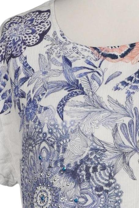 Desigual Women's Blouse White Size L 6