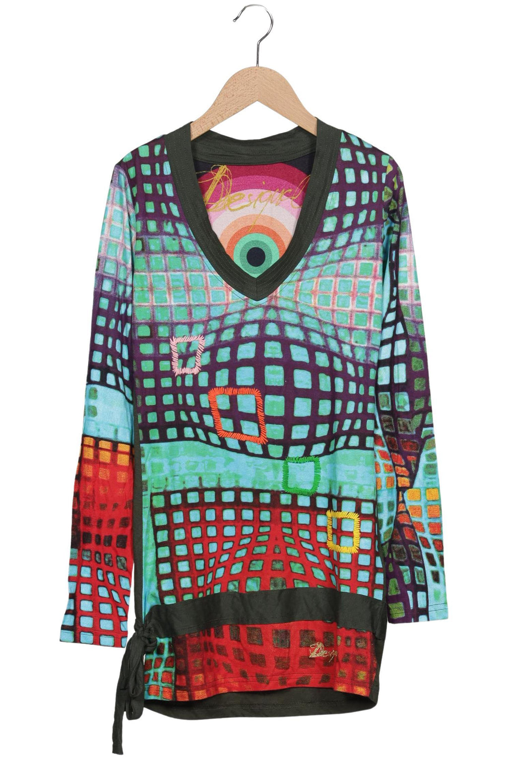 Desigual Women's Long Sleeve Shirt Green Size S 5