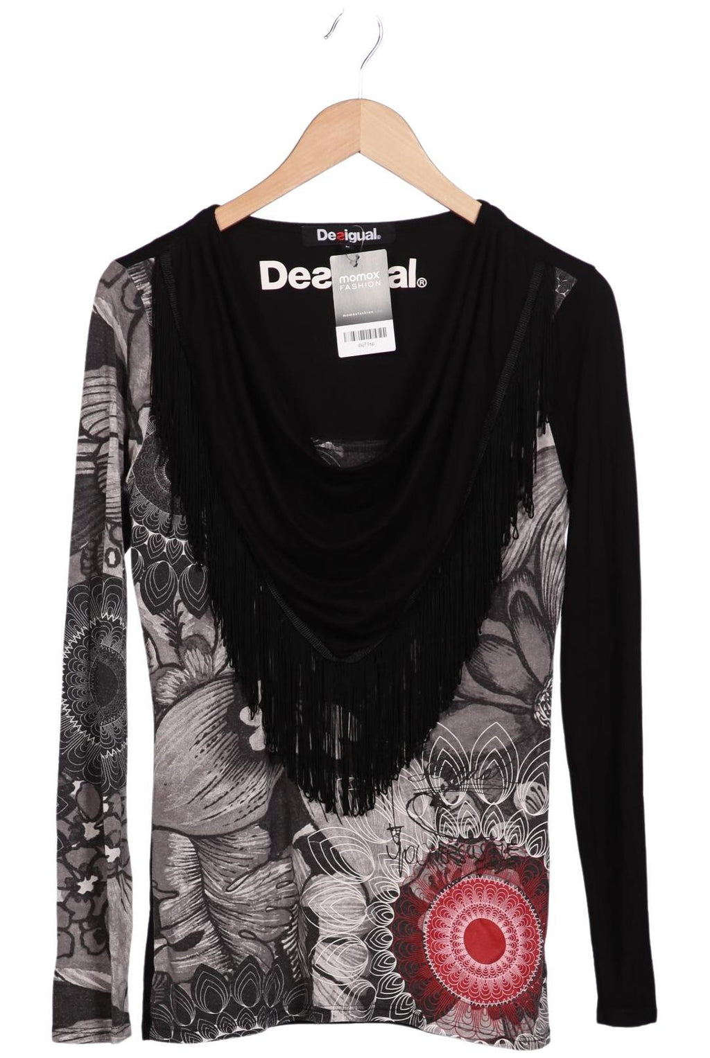Desigual Damen Langarmshirt Schwarz Gr. L 5