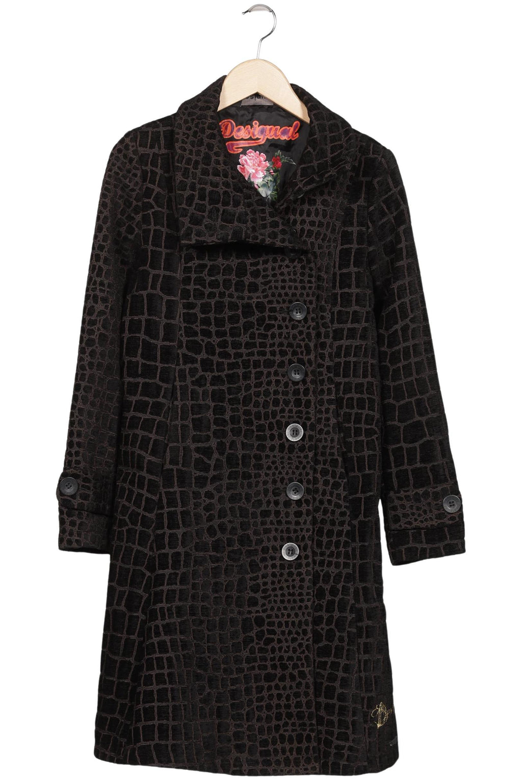 Desigual Women Coat Brown 38 10