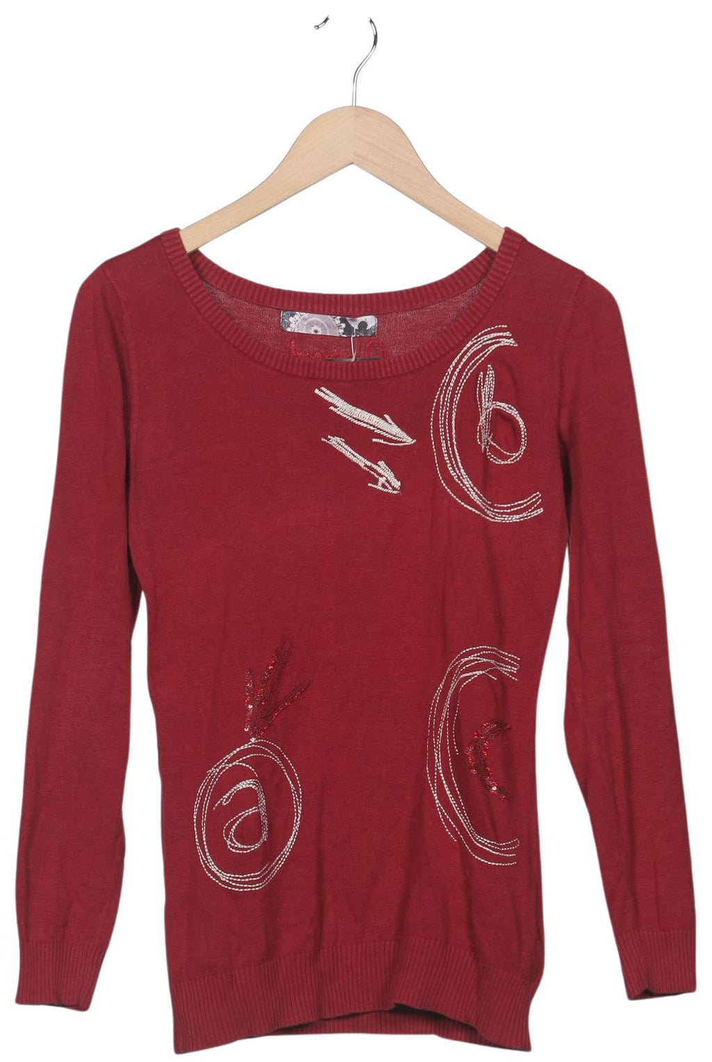 Desigual Damen Pullover Rot Gr. S Baumwolle 5
