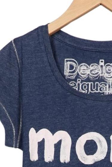 Desigual Women's T-Shirt Navy Blue M 7