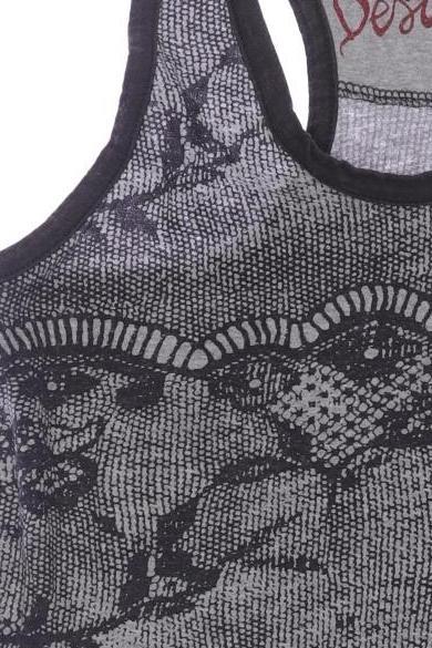Desigual Top Gray XS 4