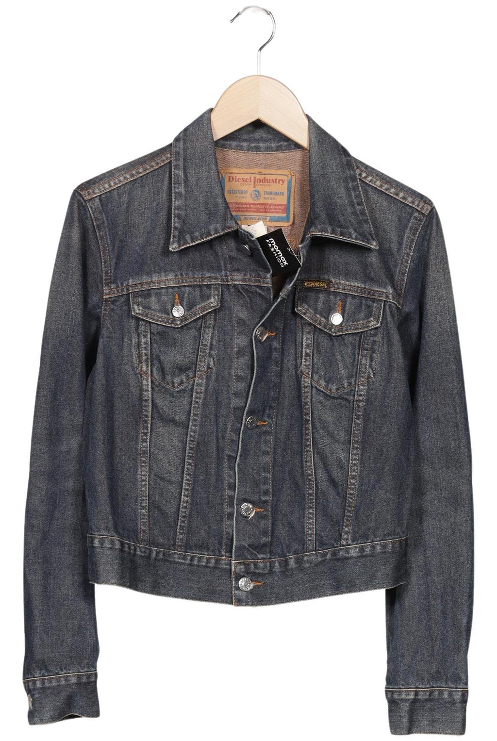 Diesel Damen Jacke Blau Gr. S Baumwolle 2