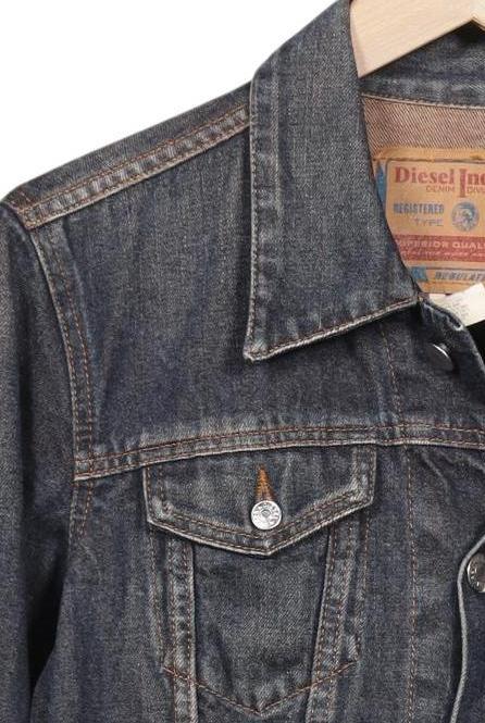 Diesel Damen Jacke Blau Gr. S Baumwolle 4