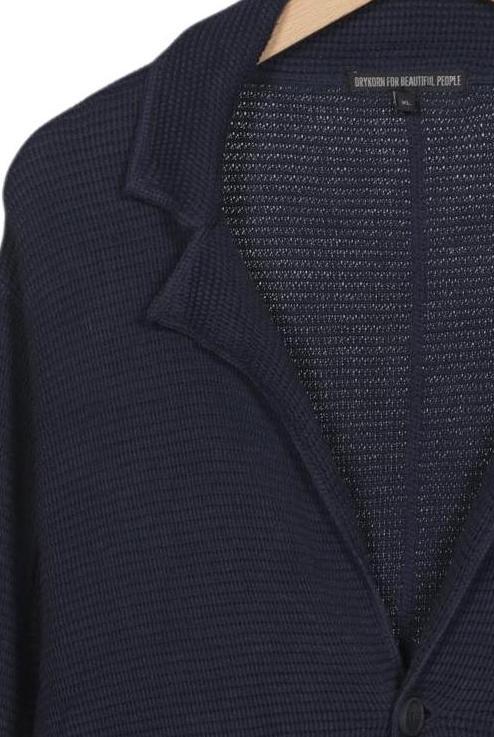 Drykorn Knit Jacket Navy Blue Cotton Size XL 4