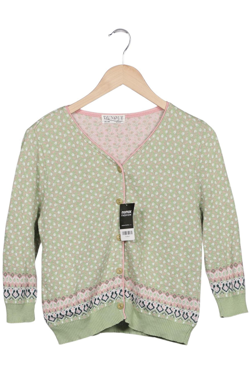 Dunque Women's Cardigan Light Green EU 36 Cotton 2