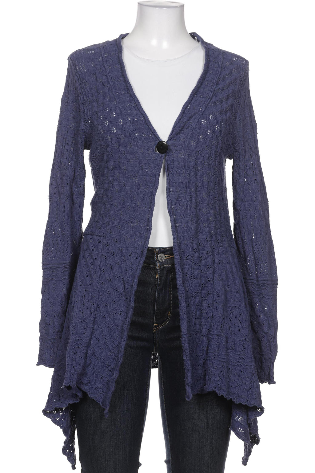 Dunque Women's Cardigan Navy Blue Size S Cotton 4