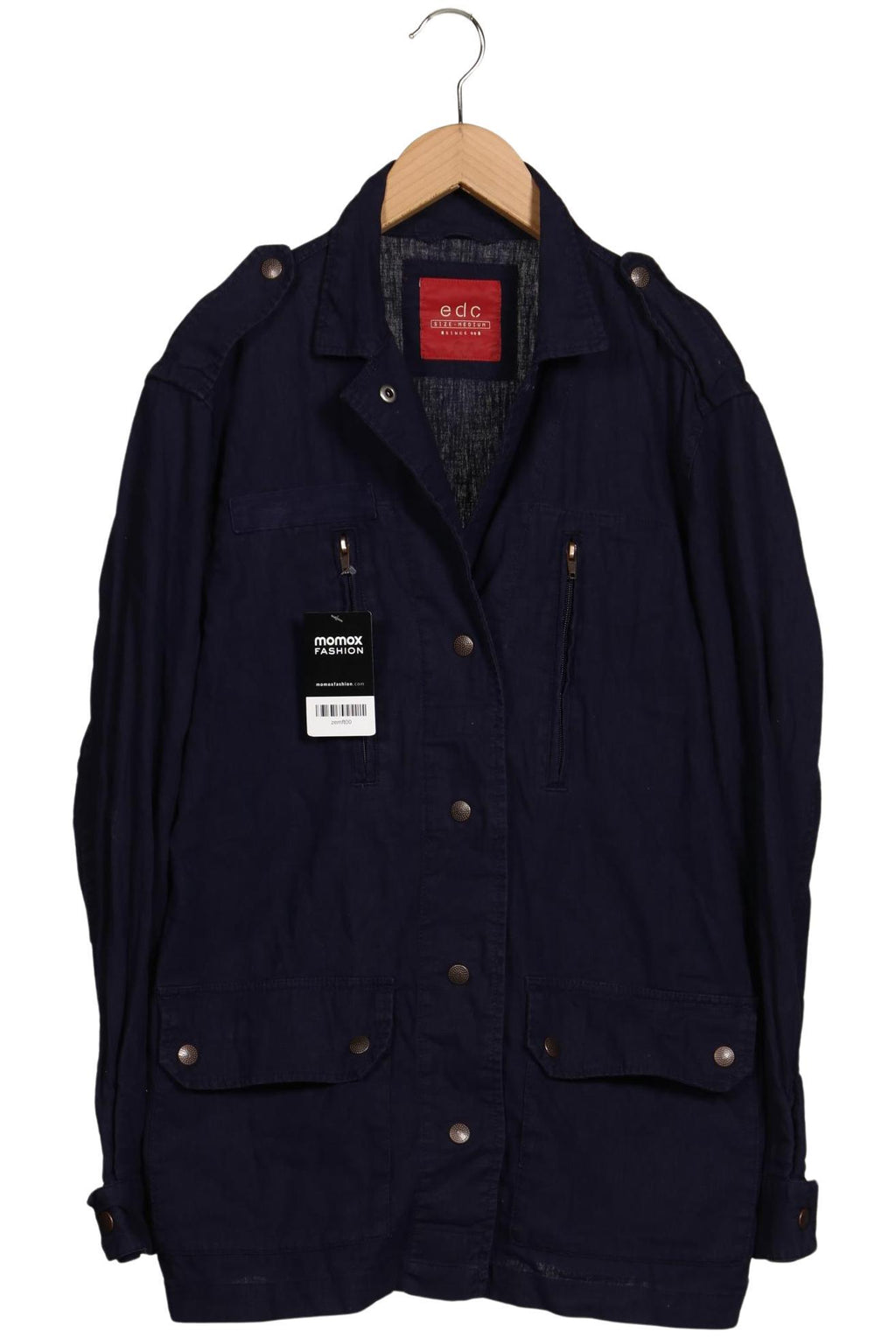 edc by Esprit Damen Jacke Marineblau M Leinen Baumwolle 2