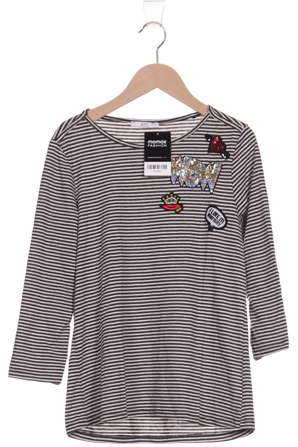 edc by Esprit Women's Long Sleeve Shirt Gray XS 5