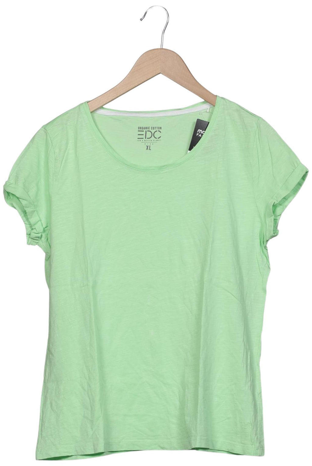edc by Esprit Women's T-Shirt Light Green XL Cotton 6