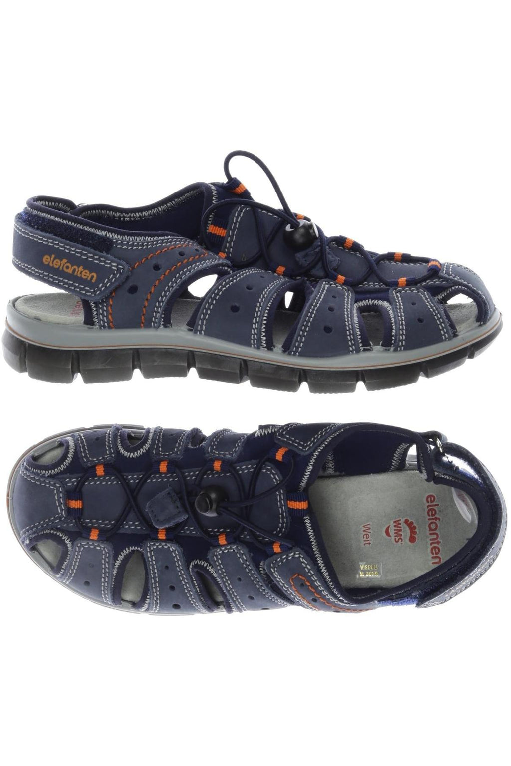 elefanten Boys Shoe Navy Blue EU 35 Leather Second Hand 3