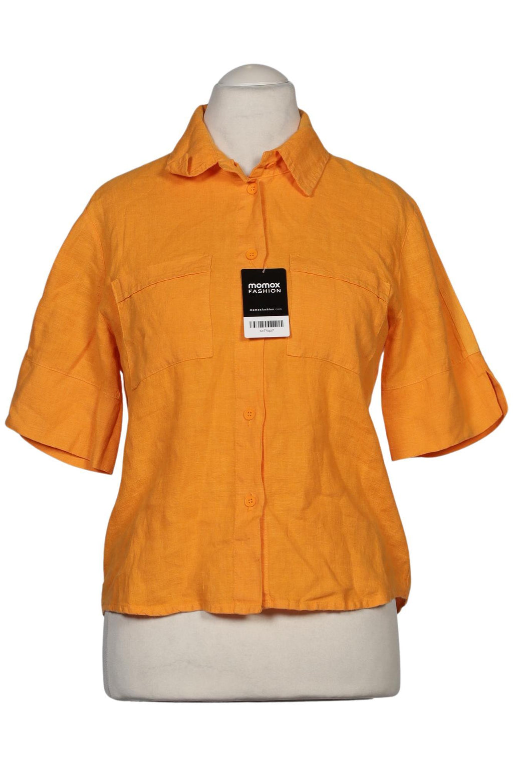 Elisa Cavaletti Women's Blouse Orange M Linen 4