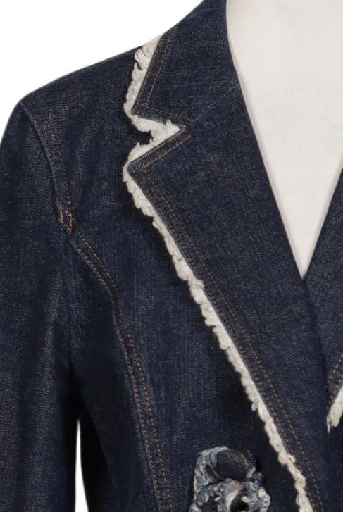 Escada Women's Blazer Navy Blue Size XS 4
