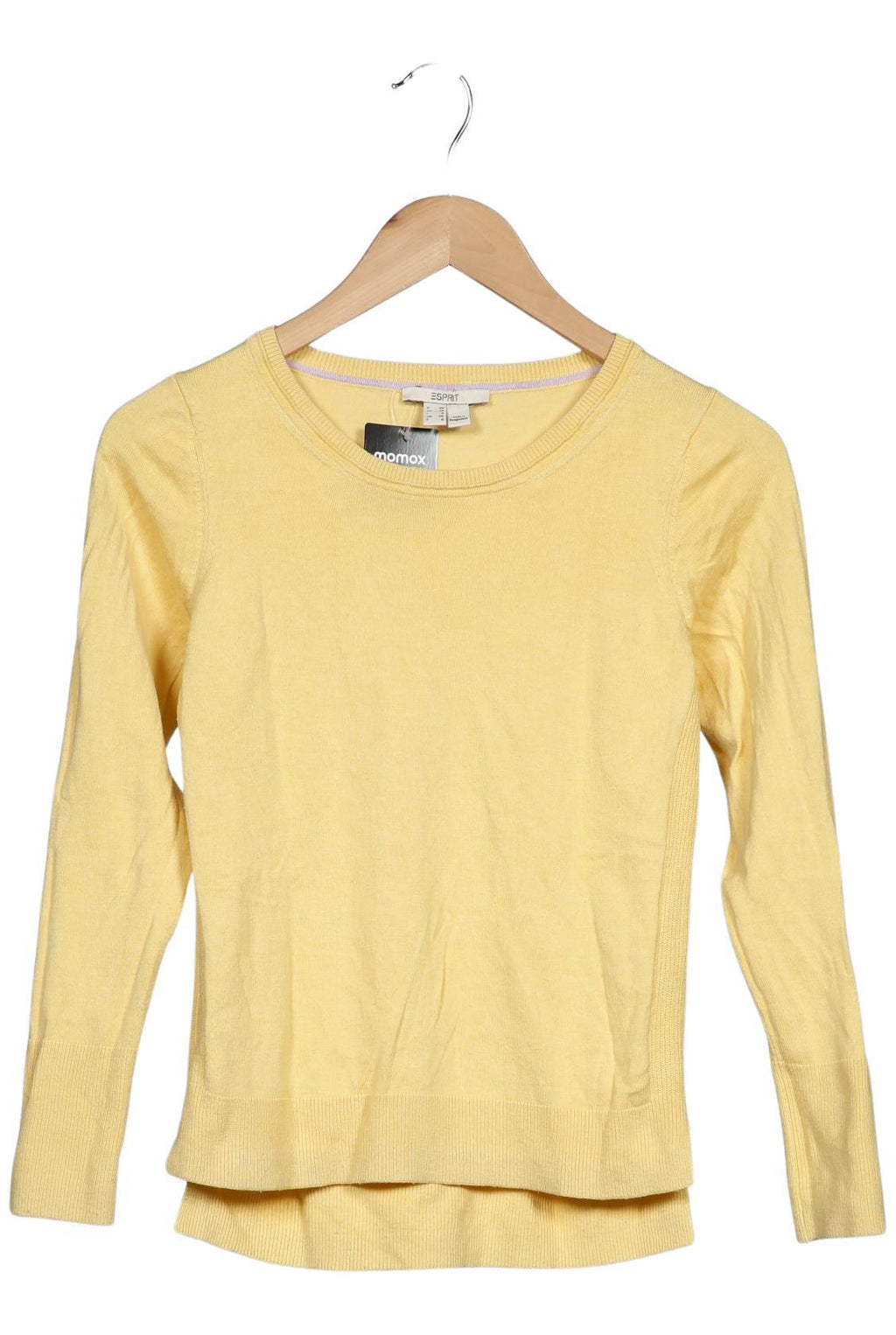 Esprit Women's Sweater Yellow Size XS Cotton 8