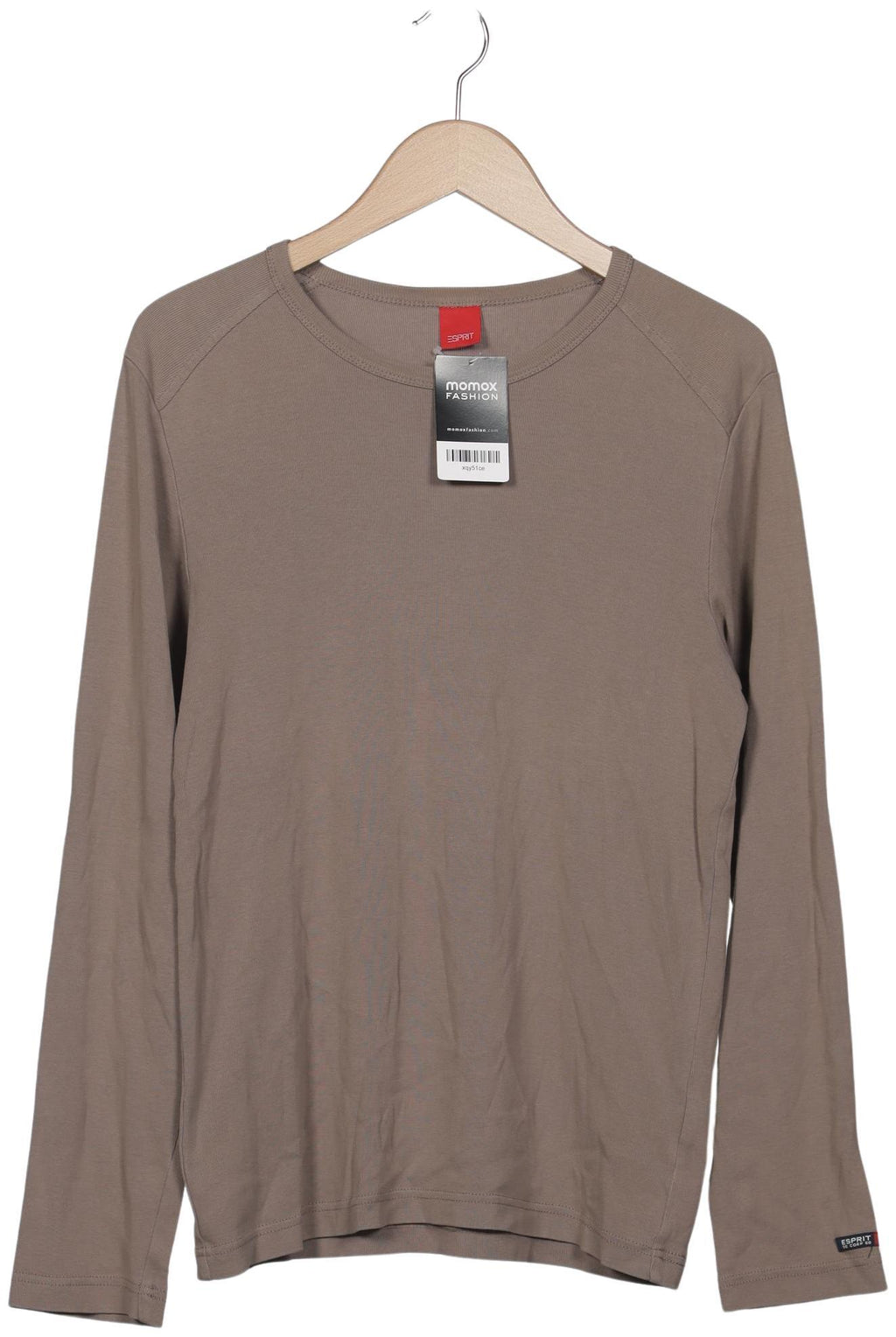 Esprit Herren Langarmshirt Braun L Baumwolle 3