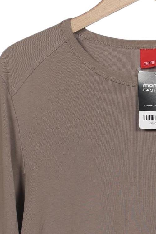 Esprit Herren Langarmshirt Braun L Baumwolle 5