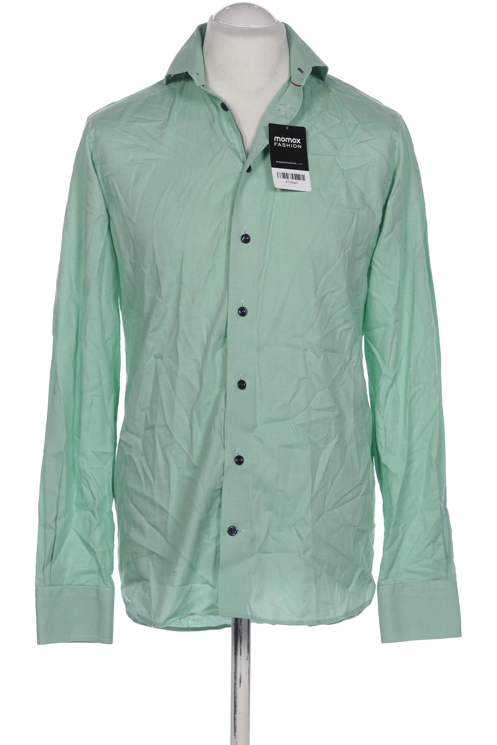 Eton Men Shirt Light Green 38 Cotton 4