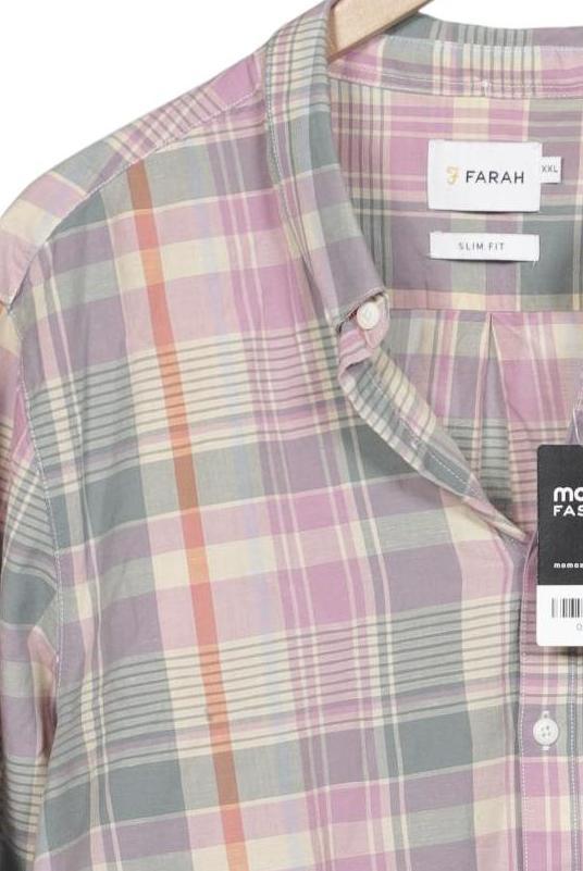Farah Herren Hemd Mehrfarbig XXL Baumwolle Leinen 4