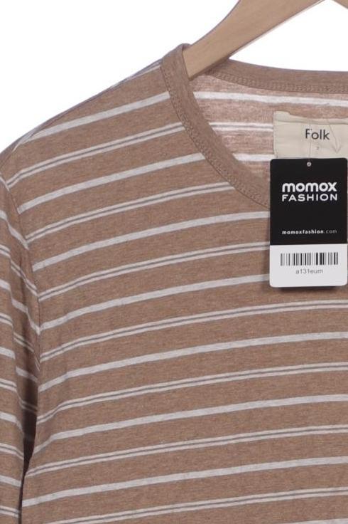 Folk Men Long Sleeve Shirt Beige S 4