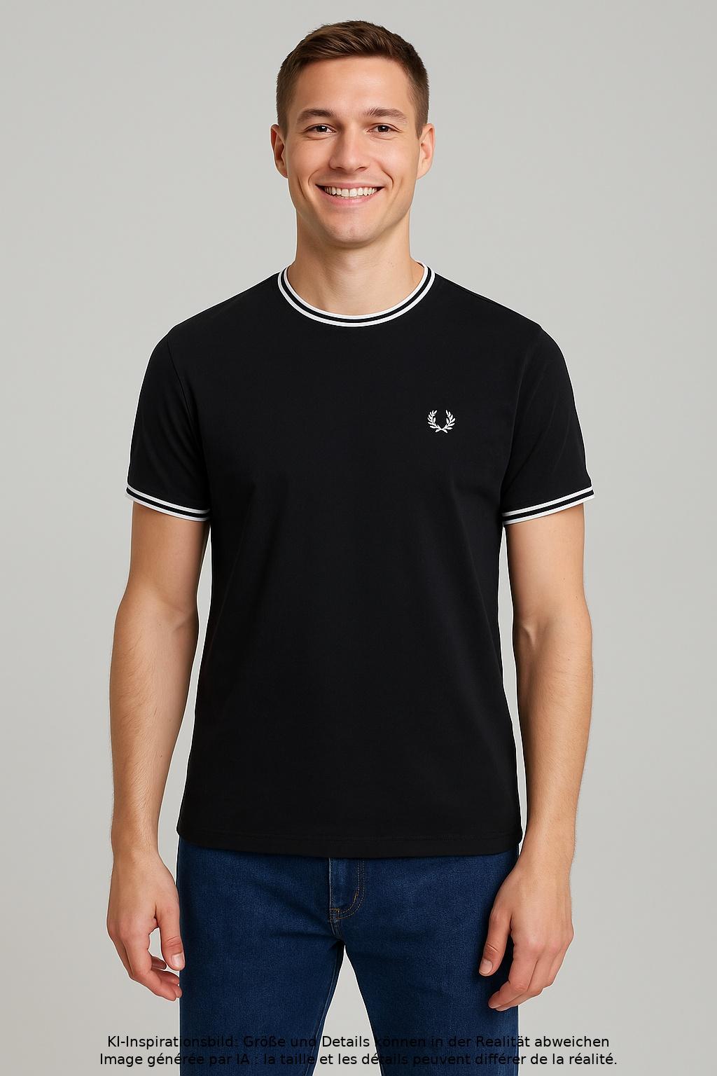 Fred Perry Men T-Shirt Black S 4