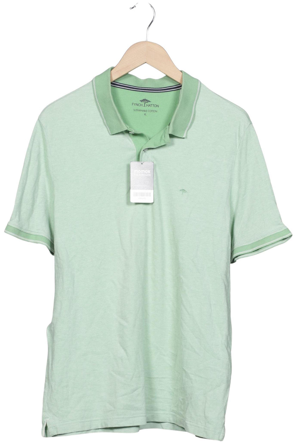 Fynch Hatton Polo Shirt Light Green XL Cotton 4