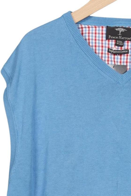 Fynch Hatton Men's Sweater Light Blue XXL Cotton 7