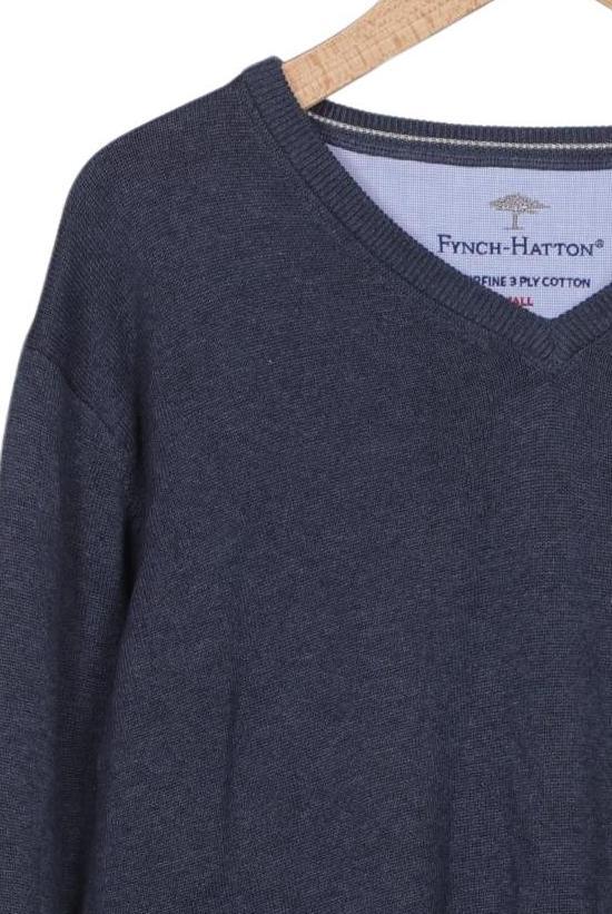 Fynch Hatton Herren Pullover Marineblau Gr. S Baumwolle 10