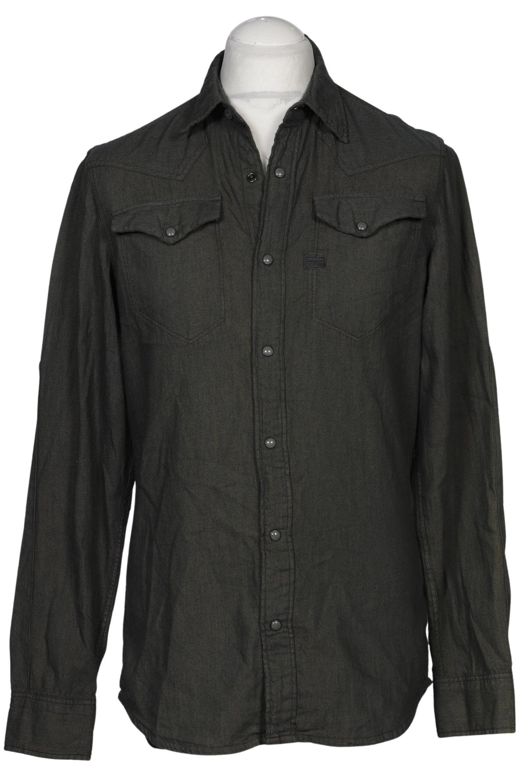 G Star RAW Men Shirt Green Size S Cotton Leather 2