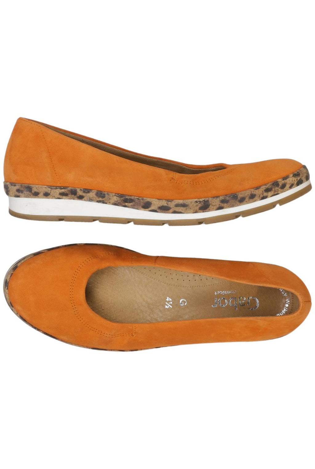 Gabor Ballerina Orange 37.5 Leather 2